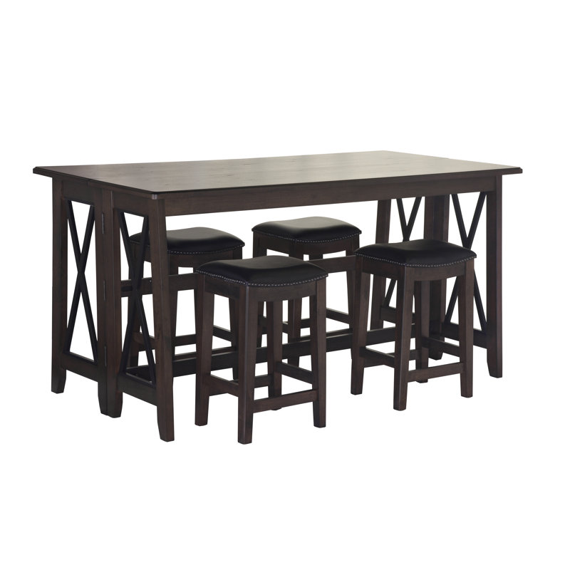 Red Barrel Studio® 5 Piece Counter Height Drop Leaf Dining Set
